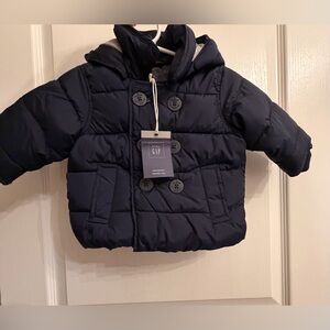 New Baby Gap Coat navy blue size 0-6 months